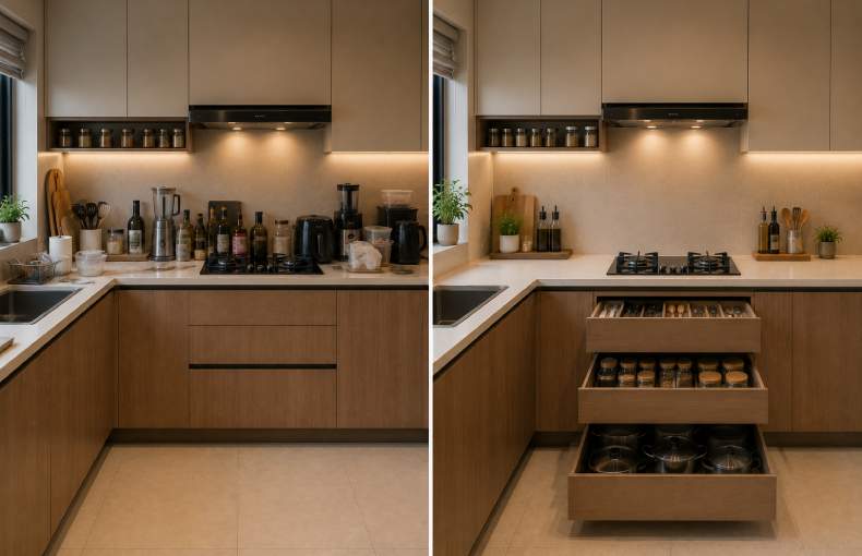 kitchen storage mistakes countertop arrangement
